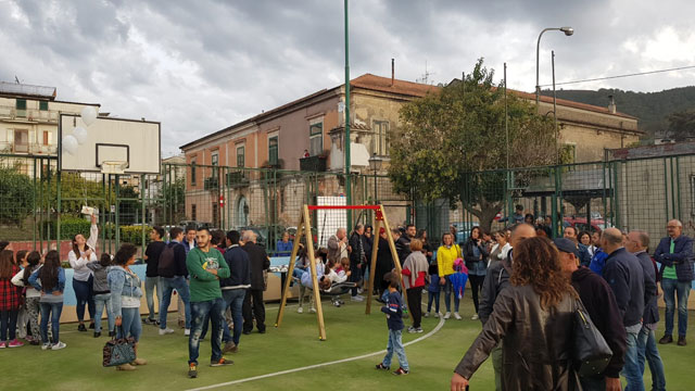 Nuovo parco giochi a Mercato San Severino con il supporto della Banca Monte Pruno