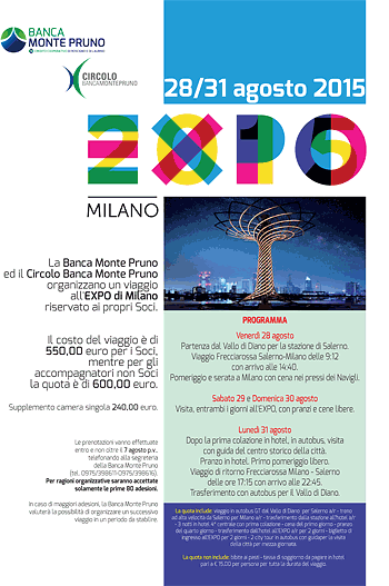 Expo 2015: viaggio per i soci della Banca Monte Pruno e del Circolo