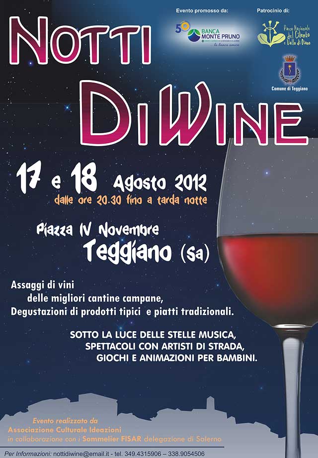 50° anniversario Banca Monte Pruno: Notti DiWine - assaggi di vini e degustazione di prodotti tipici e piatti tradizionali