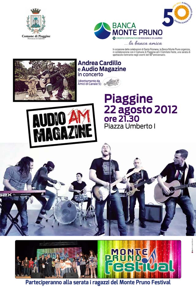 50° anniversario Banca Monte Pruno: Andrea Cardillo e Audio Magazine in concerto