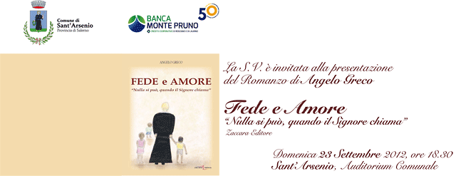50° anniversario Banca Monte Pruno: presentazione del libro “Fede e Amore” di Angelo Greco