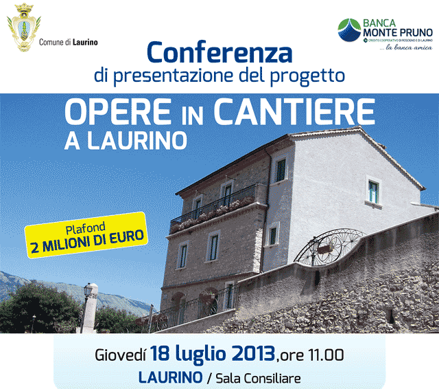 Conferenza di Presentazione del progetto “OPERE in CANTIERE” a Laurino