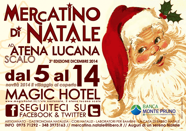 Atena Lucana: parte la 3a edizione del Mercatino di Natale