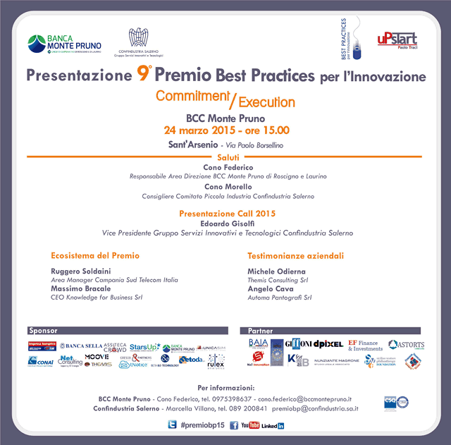 Conferenza di presentazione del 9° Premio Best Practices per l’Innovazione