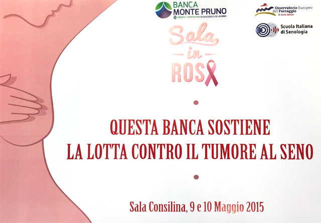 SALA IN ROSA: la Banca Monte Pruno sostiene la lotta contro il tumore al seno 