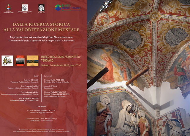 Esposti al pubblico gli affreschi della cappella dell’Addolorata restaurati grazie al contributo della Banca Monte Pruno
