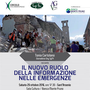 L’informazione nei luoghi delle emergenze: il racconto di Tonia Cartolano
