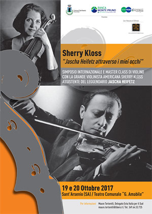 Sant’Arsenio: Simposio Internazionale e Master Class di violino con Sherry Kloss