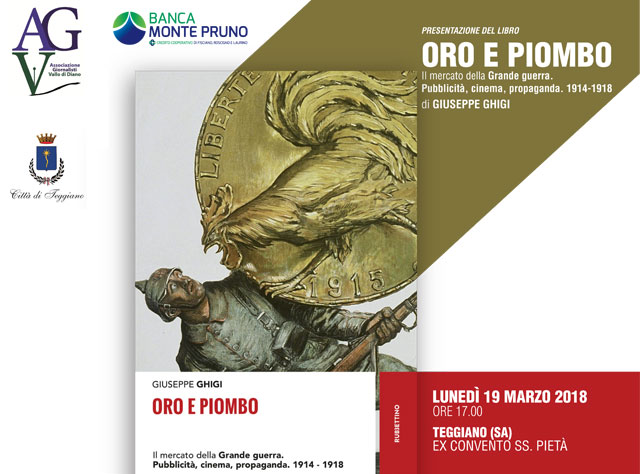 Cultura nel Vallo di Diano - Teggiano: presentazione del libro “ORO E PIOMBO” di Giuseppe Ghigi