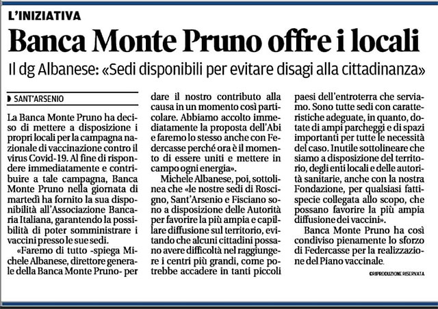 La Città - Banca Monte Pruno offre i locali