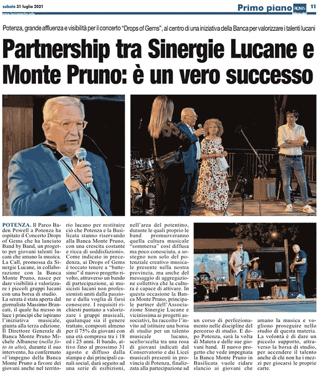 Cronache Lucane: Partnership tra Sinergia Lucane e Monte Pruno: è un vero successo