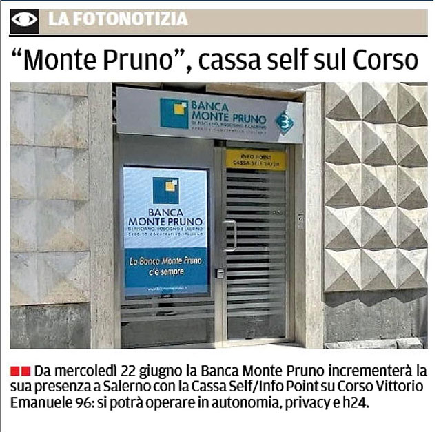 La Città - "Monte Pruno", cassa self sul Corso