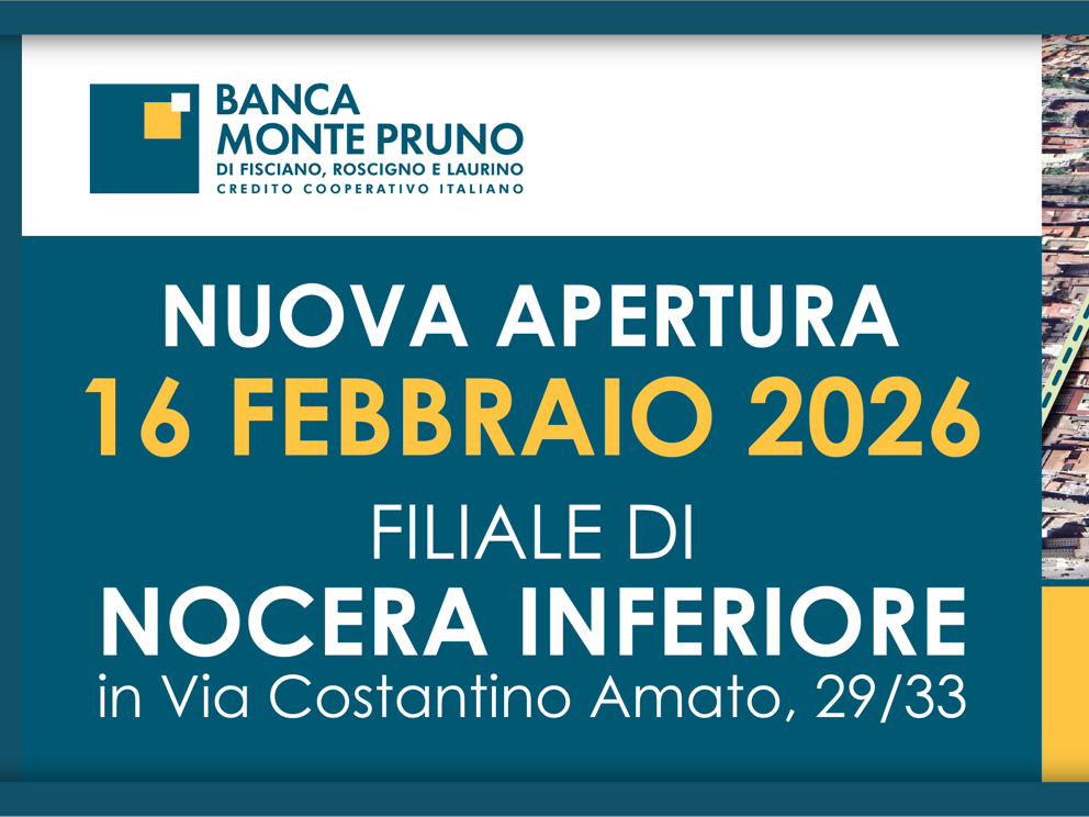 Nuova apertura Filiale di Nocera Inferiore 16 febbraio 2026 